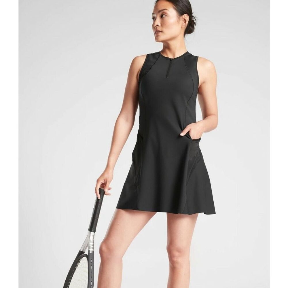Athleta Mini Dress Match Point Athleisure Black Small